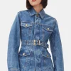 GANNI Sett | Denimklær<Blue Foil Denim-jakke MidBlueStone