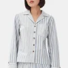 GANNI Plus Size Klær | Sett<Blue Stripe Cotton-skjorte Egret