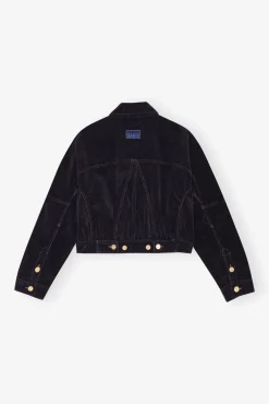 GANNI Fabrics Of The Future | Sett<Blue Washed Corduroy Bomber-jakke SkyCaptain