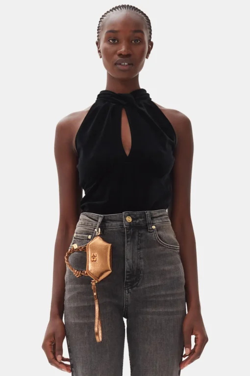 GANNI Nøkkelringer | Mini Vesker<Metallic Nano Bou Bag Bronze
