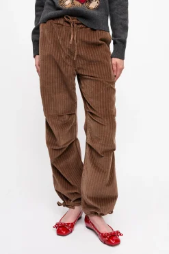 GANNI Sett | Bukser<Brown Corduroy Drawstring-bukse RainDrum