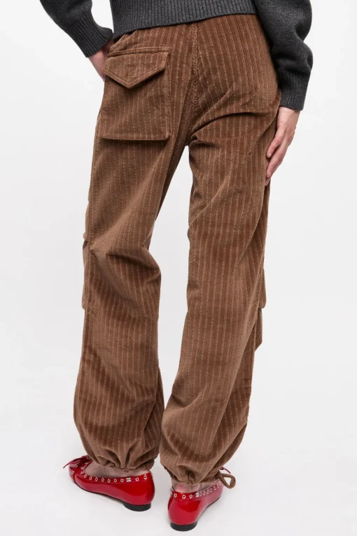 GANNI Sett | Bukser<Brown Corduroy Drawstring-bukse RainDrum