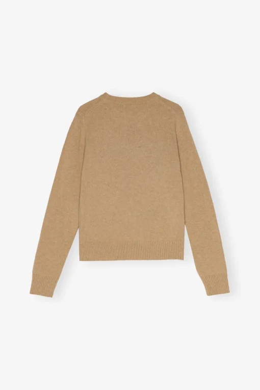GANNI Plus Size Klær | Strikkeplagg<Camel Graphic Cherry-genser Safari