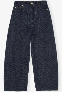 GANNI Sett | Jeans<Dark Blue Fluffy Wide-jeans Rinse