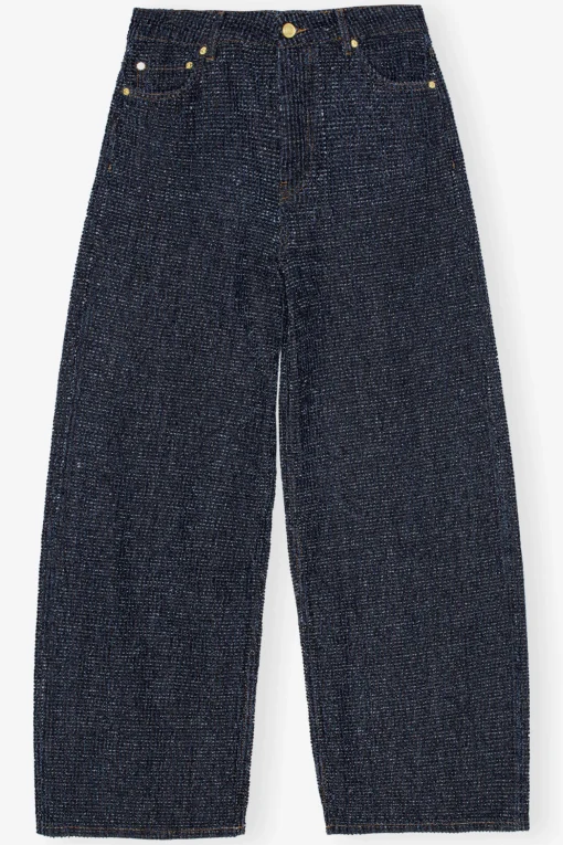 GANNI Sett | Jeans<Dark Blue Fluffy Wide-jeans Rinse