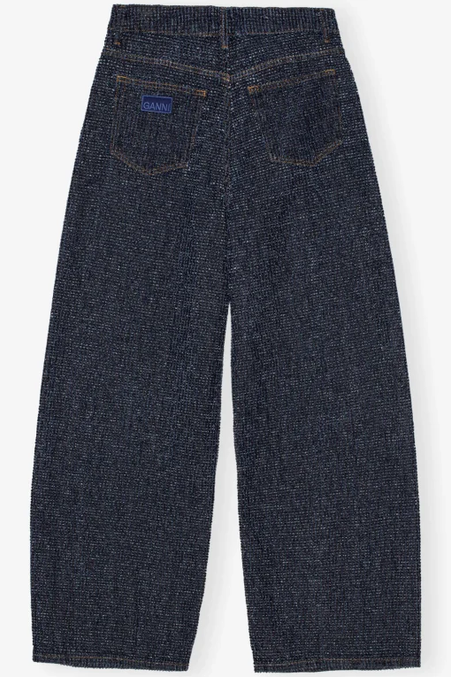 GANNI Sett | Jeans<Dark Blue Fluffy Wide-jeans Rinse
