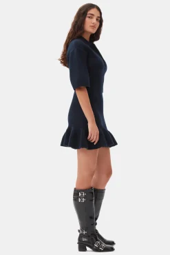 GANNI Ganni Exclusives | Kjoler<Dark Blue Mini-kjole SkyCaptain