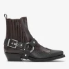 GANNI Sko | Western- & Cowboy Boots<Dark Burgundy Low Cut Western Chelsea-boots Black/DarkBurgundy
