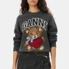 GANNI Plus Size Klær | Strikkeplagg<Dark Grey Graphic Bear-genser GrayQuill