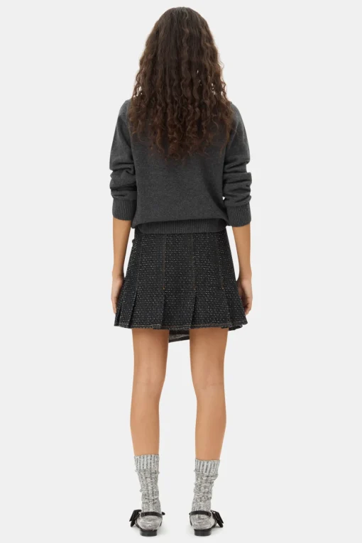 GANNI Plus Size Klær | Strikkeplagg<Dark Grey Graphic Bear-genser GrayQuill