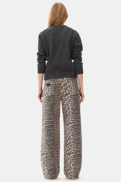 GANNI Plus Size Klær | Strikkeplagg<Dark Grey Graphic Tiger-genser GrayQuill
