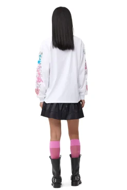 GANNI Fabrics Of The Future<Future Heavy Jersey Long Sleeve-T-skjorte BrightWhite