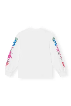 GANNI Fabrics Of The Future<Future Heavy Jersey Long Sleeve-T-skjorte BrightWhite