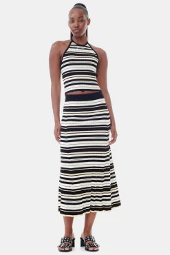 GANNI Fabrics Of The Future | Plus Size Klær<Future Rib Halterneck-topp Multicolour