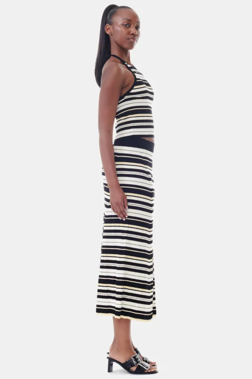 GANNI Fabrics Of The Future | Plus Size Klær<Future Rib Halterneck-topp Multicolour