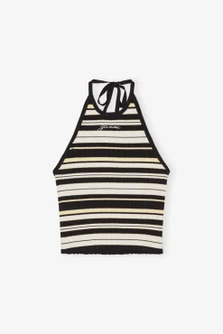 GANNI Fabrics Of The Future | Plus Size Klær<Future Rib Halterneck-topp Multicolour