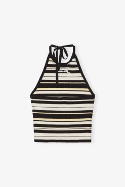 GANNI Fabrics Of The Future | Plus Size Klær<Future Rib Halterneck-topp Multicolour