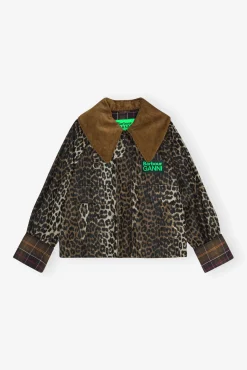 GANNI Kåper & Jakker<x Barbour Print Waxed-anorakk Leopard