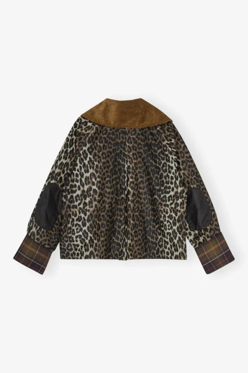 GANNI Kåper & Jakker<x Barbour Print Waxed-anorakk Leopard