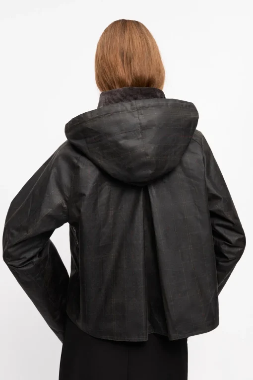 GANNI Kåper & Jakker<x Barbour Tartan Waxed-anorakk DarkGreen