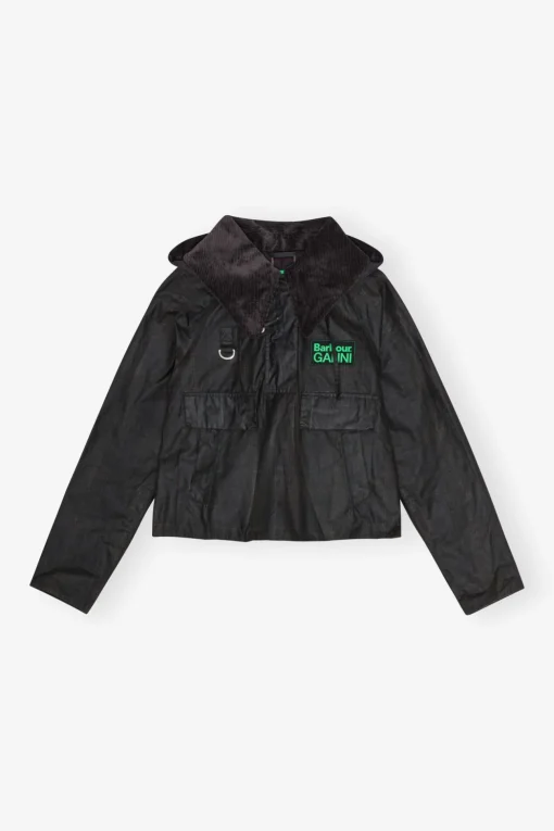 GANNI Kåper & Jakker<x Barbour Tartan Waxed-anorakk DarkGreen