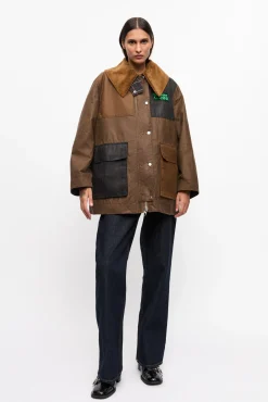 GANNI Trending Now | Kåper & Jakker<x Barbour Waxed-duffelcoat Teak