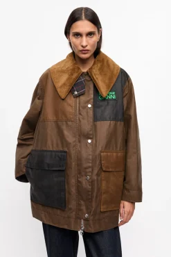 GANNI Trending Now | Kåper & Jakker<x Barbour Waxed-duffelcoat Teak