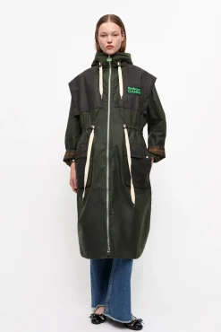 GANNI Kåper & Jakker<x Barbour Waxed-parkasjakke DarkGreen