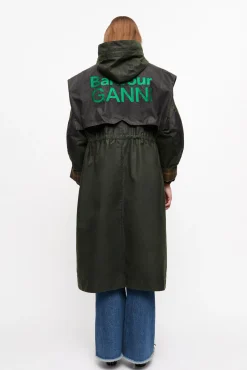 GANNI Kåper & Jakker<x Barbour Waxed-parkasjakke DarkGreen