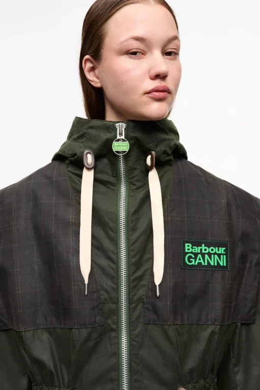 GANNI Kåper & Jakker<x Barbour Waxed-parkasjakke DarkGreen