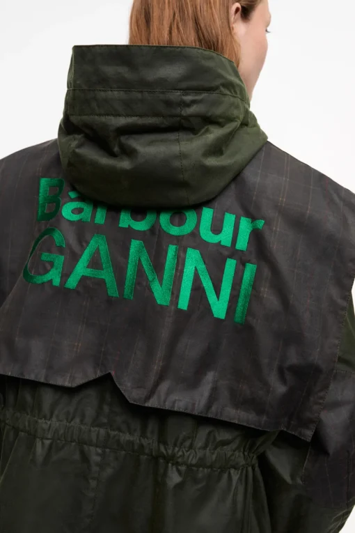 GANNI Kåper & Jakker<x Barbour Waxed-parkasjakke DarkGreen