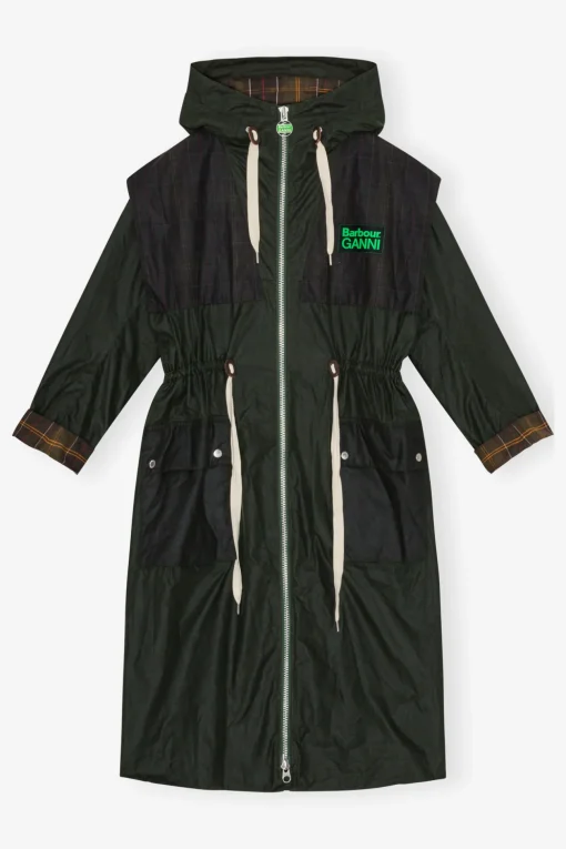 GANNI Kåper & Jakker<x Barbour Waxed-parkasjakke DarkGreen