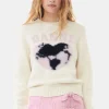 GANNI Strikkeplagg<Graphic Soft Wool Mix O-Neck Egret