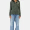 GANNI Plus Size Klær | Sett<Green Washed Satin-skjorte ClimbingIvy