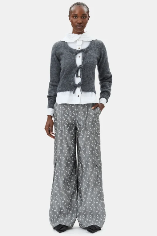 GANNI Sett | Festklær<Grey Jacquard Cargo-bukser SmokedPearl