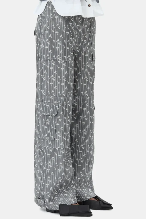 GANNI Sett | Festklær<Grey Jacquard Cargo-bukser SmokedPearl
