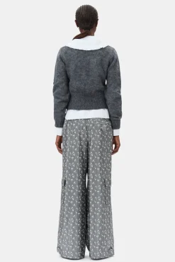GANNI Sett | Festklær<Grey Jacquard Cargo-bukser SmokedPearl