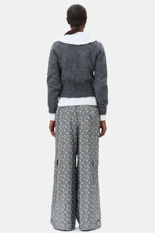 GANNI Sett | Festklær<Grey Jacquard Cargo-bukser SmokedPearl