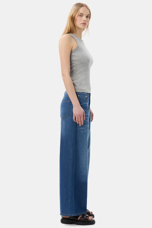 GANNI Plus Size Klær | Topper<Grey Soft Cotton Rib-singlet PalomaMelange