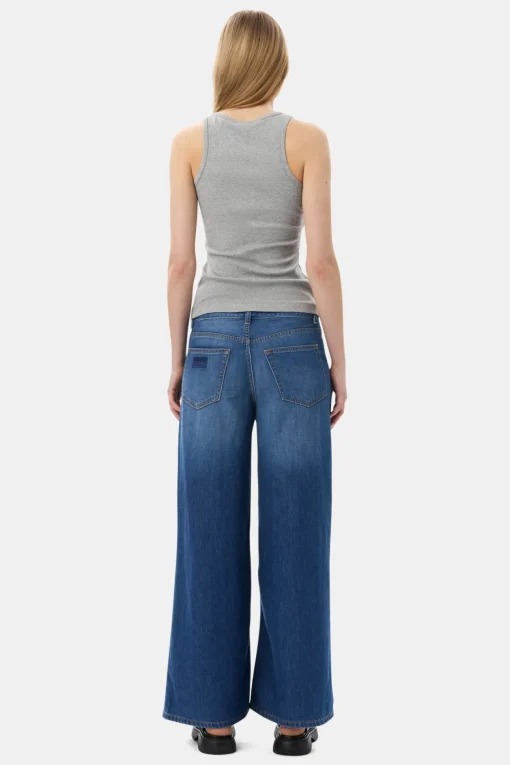 GANNI Plus Size Klær | Topper<Grey Soft Cotton Rib-singlet PalomaMelange