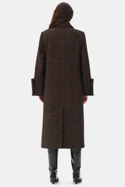 GANNI Trending Now | Kåper & Jakker<Herringbone Wool-kåpe Shitake