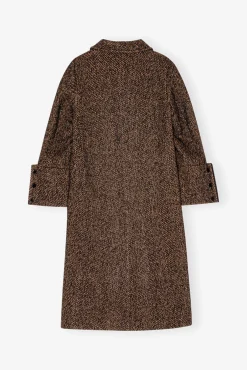 GANNI Trending Now | Kåper & Jakker<Herringbone Wool-kåpe Shitake