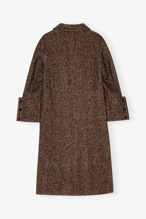 GANNI Trending Now | Kåper & Jakker<Herringbone Wool-kåpe Shitake