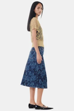 GANNI Sett | Skjørt<Lazer Denim Midi-skjørt MidBlueStone