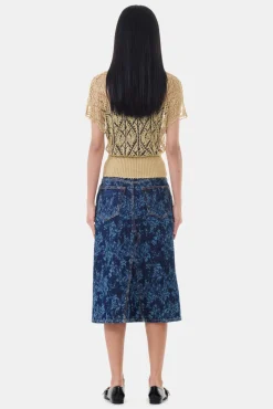 GANNI Sett | Skjørt<Lazer Denim Midi-skjørt MidBlueStone