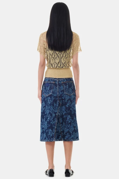 GANNI Sett | Skjørt<Lazer Denim Midi-skjørt MidBlueStone