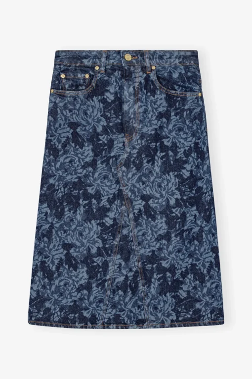 GANNI Sett | Skjørt<Lazer Denim Midi-skjørt MidBlueStone