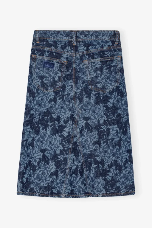 GANNI Sett | Skjørt<Lazer Denim Midi-skjørt MidBlueStone