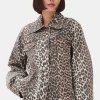 GANNI Plus Size Klær | Sett<Printed Denim-jakke Leopard
