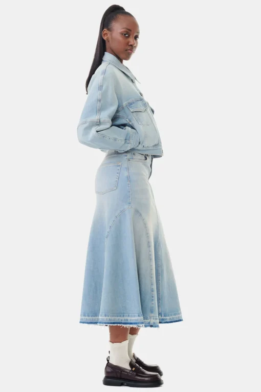 GANNI Sett | Denimklær<Light Blue Denim Bomber-jakke TintWash